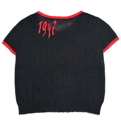Christian Dior 2002 Short Sleeve Knit Top Black #38
