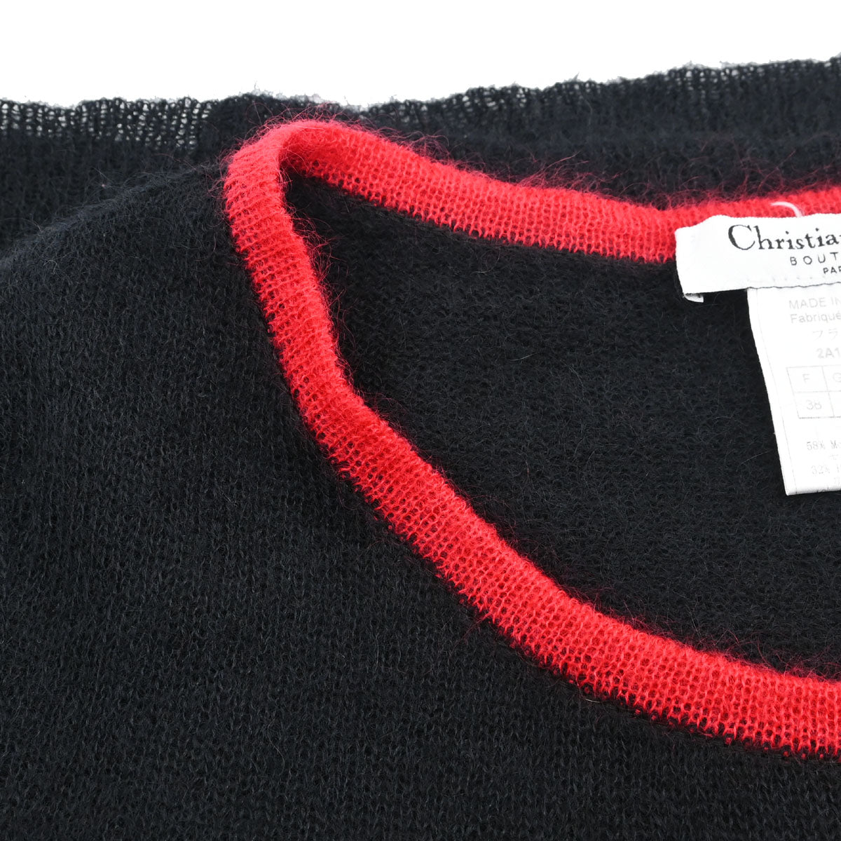 Christian Dior 2002 Short Sleeve Knit Top Black #38