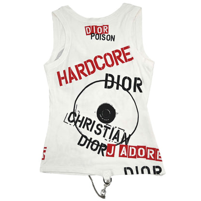 Christian Dior 2004 Hardcore Sleeveless Tank Top White #40