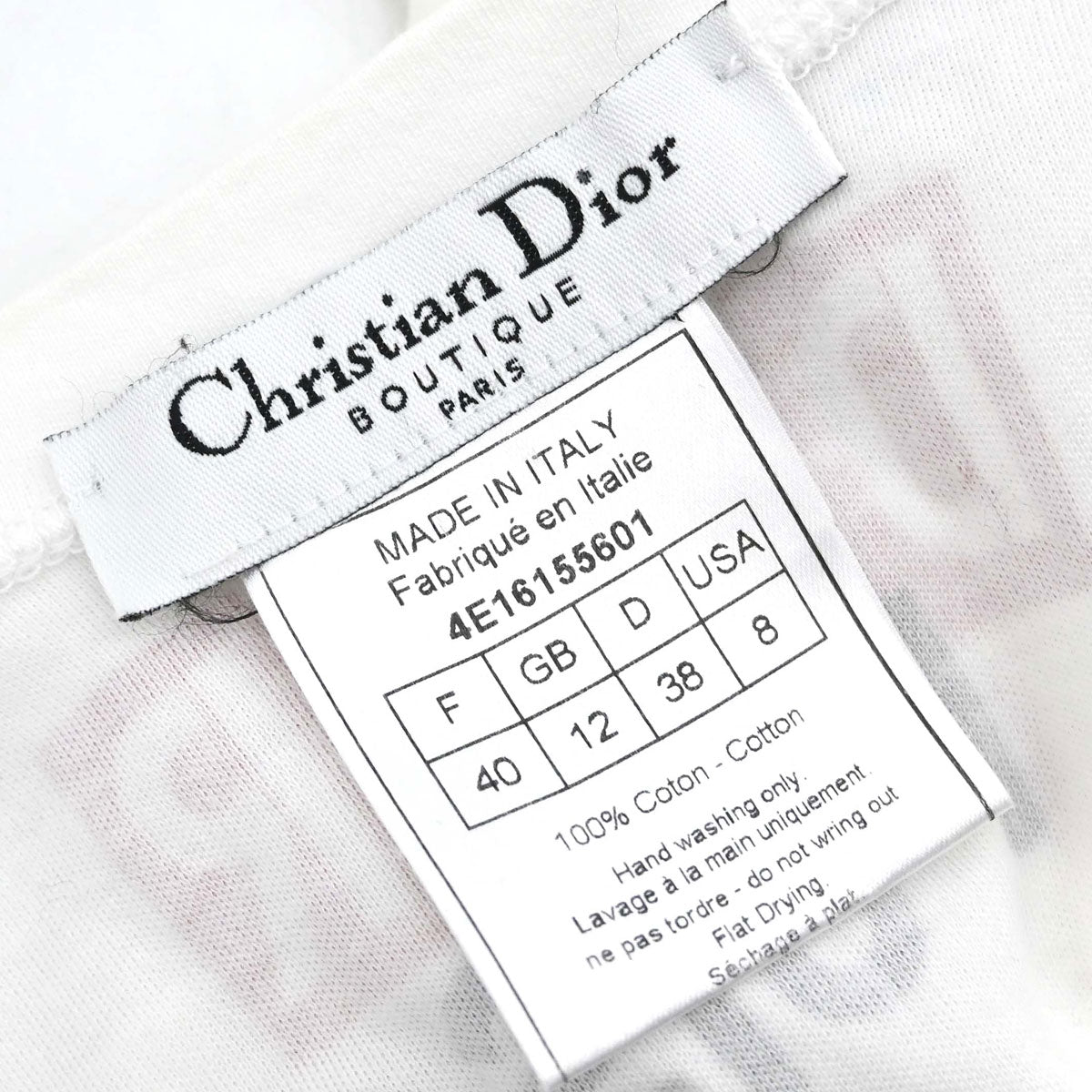 Christian Dior 2004 Hardcore Sleeveless Tank Top White #40