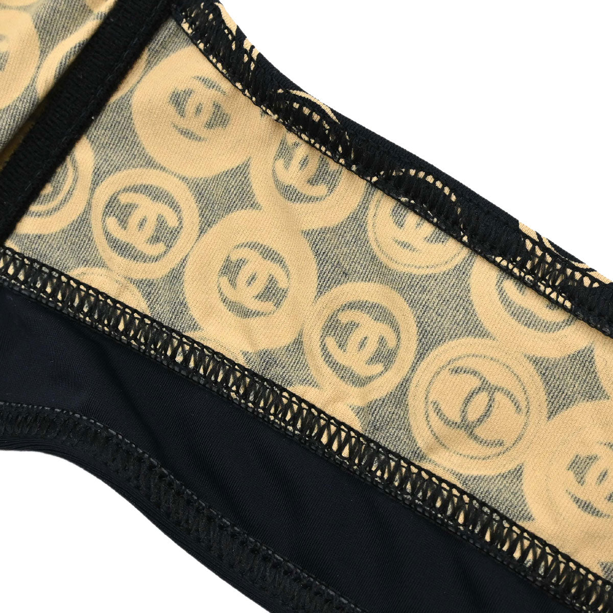 Chanel 2003 Swimwear Swimsuit Beige Black #40
