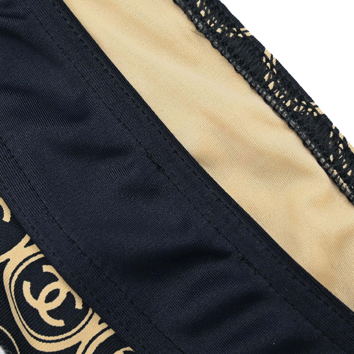 Chanel 2003 Swimwear Swimsuit Beige Black #40