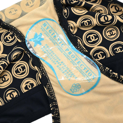 Chanel 2003 Swimwear Swimsuit Beige Black #40