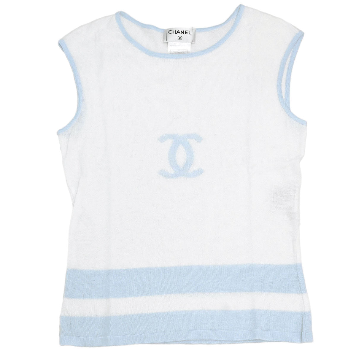 Chanel 2000 Sleeveless Tank Top White #38