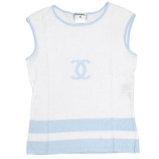 Chanel 2000 Sleeveless Tank Top White #38