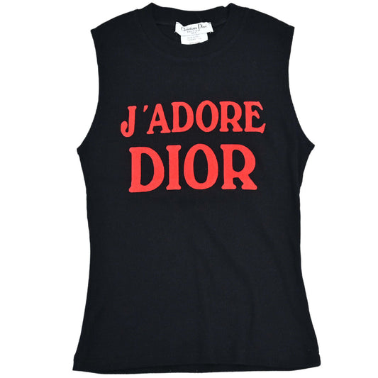 Christian Dior 2003 Sleeveless Logo Tank Top Black #38