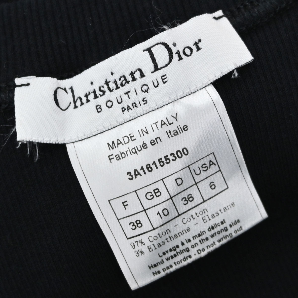 Christian Dior 2003 Sleeveless Logo Tank Top Black #38