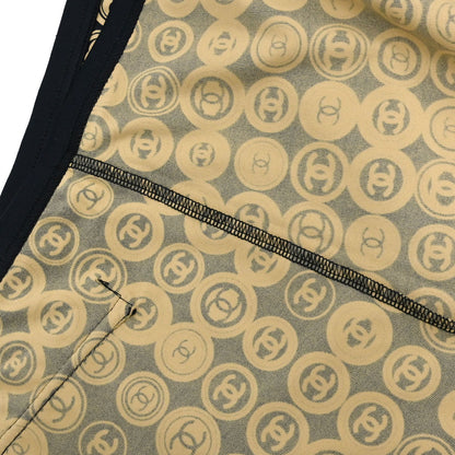 Chanel 2003 All-over Print Short Skirt Black Beige #36
