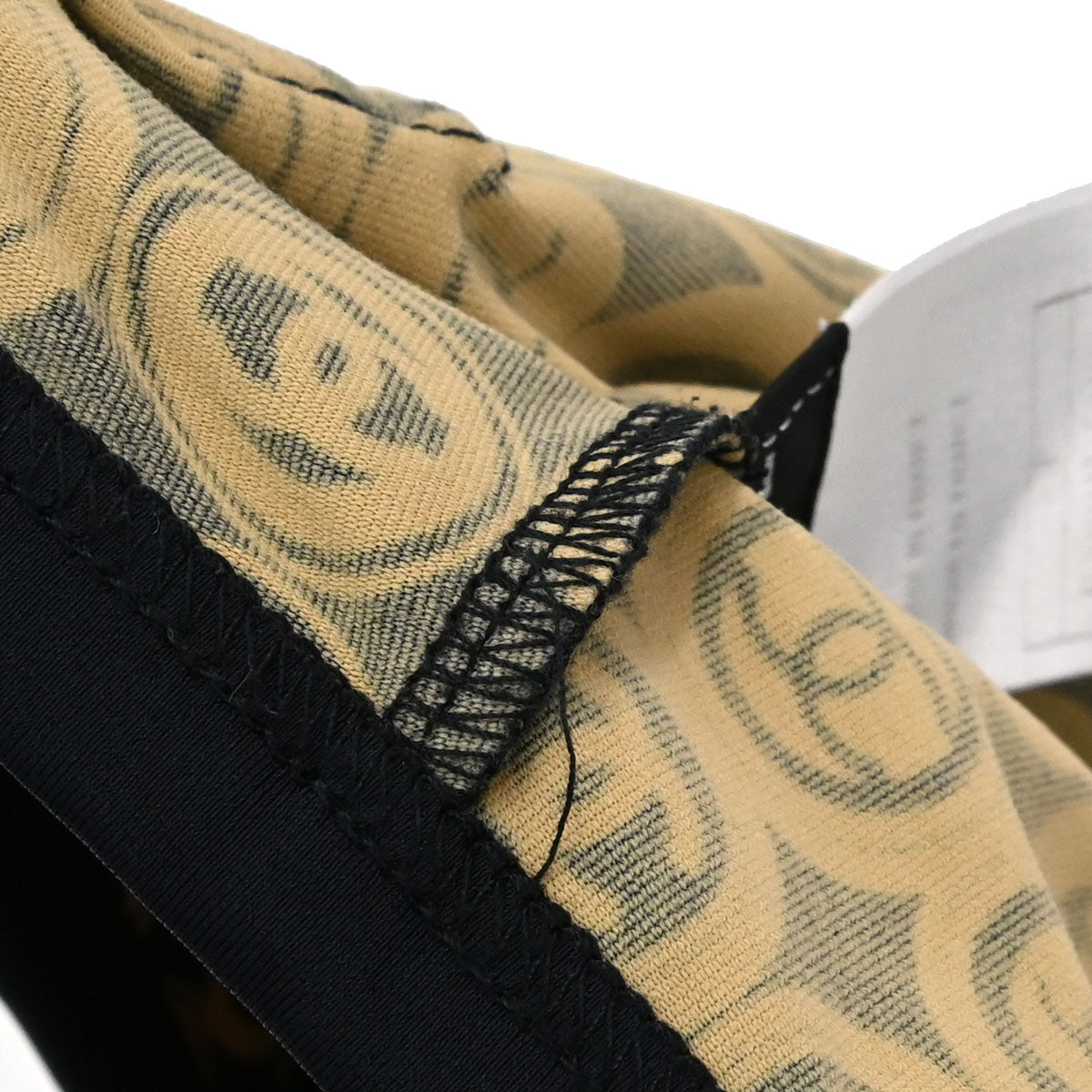 Chanel 2003 All-over Print Short Skirt Black Beige #36