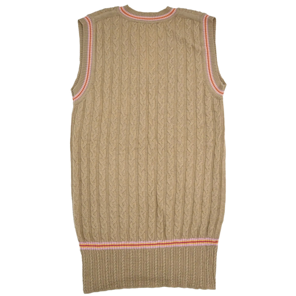 Christian Dior 2004 Sleeveless Vest Top Embroidery Beige #38