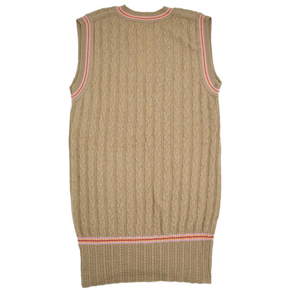 Christian Dior 2004 Sleeveless Vest Top Embroidery Beige #38