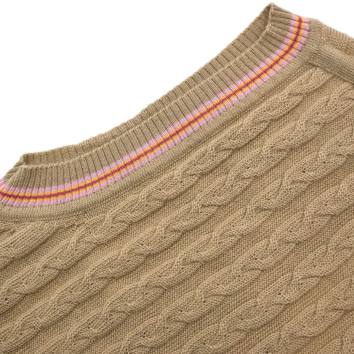 Christian Dior 2004 Sleeveless Vest Top Embroidery Beige #38