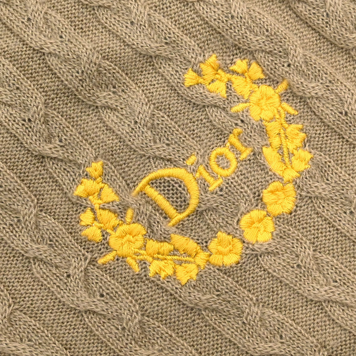 Christian Dior 2004 Sleeveless Vest Top Embroidery Beige #38