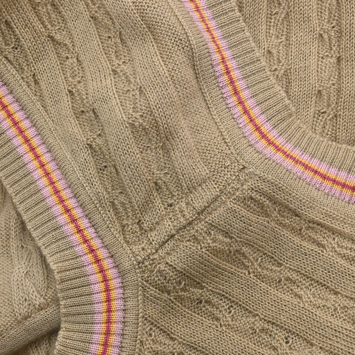 Christian Dior 2004 Sleeveless Vest Top Embroidery Beige #38
