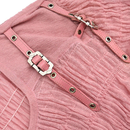 Christian Dior 2003 Short Sleeve Gathered Top Pink #36