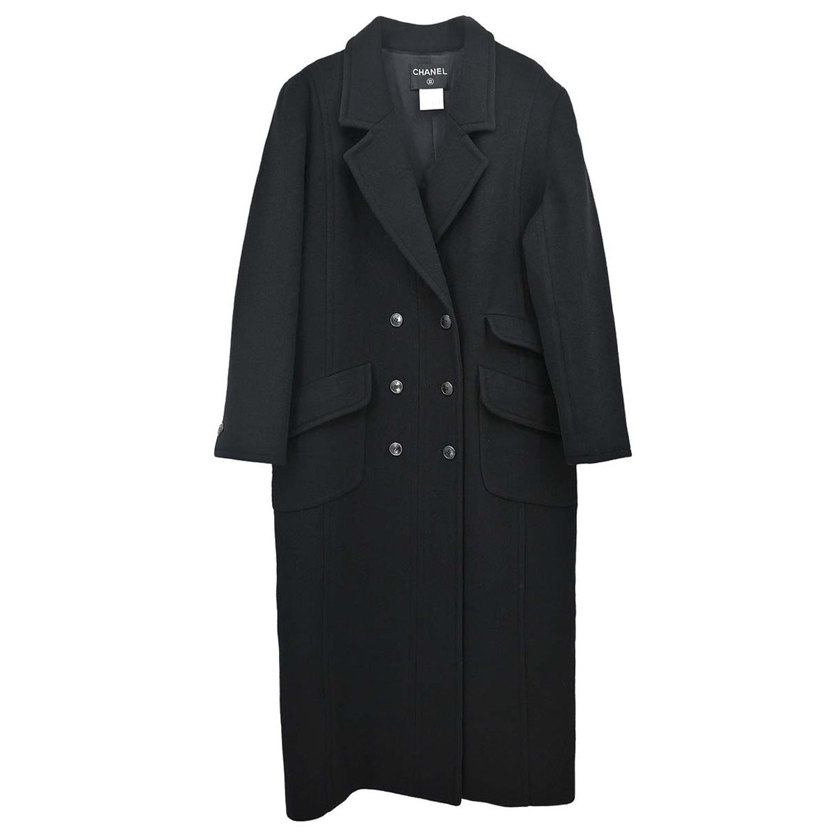 Chanel 1998 Long Coat Black #42