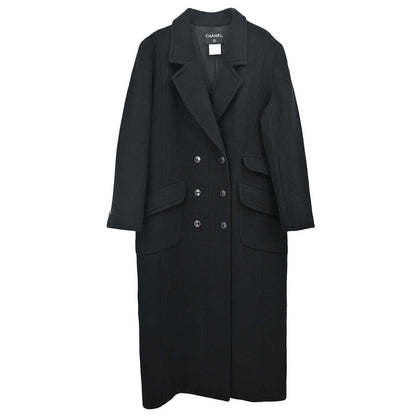 Chanel 1998 Long Coat Black #42