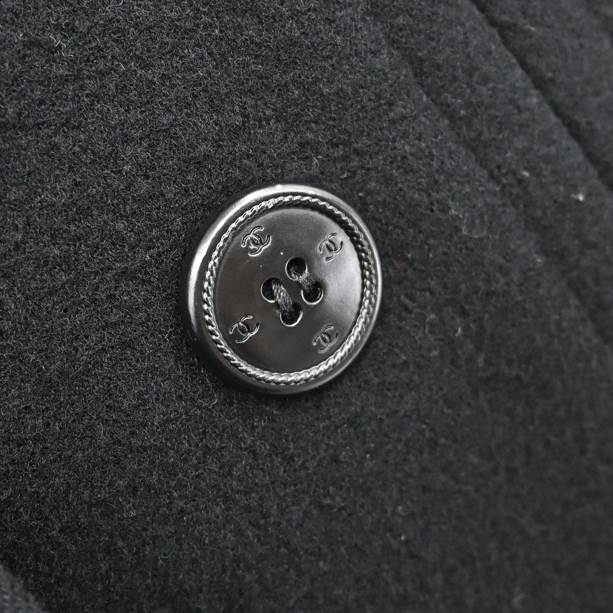 Chanel 1998 Long Coat Black #42