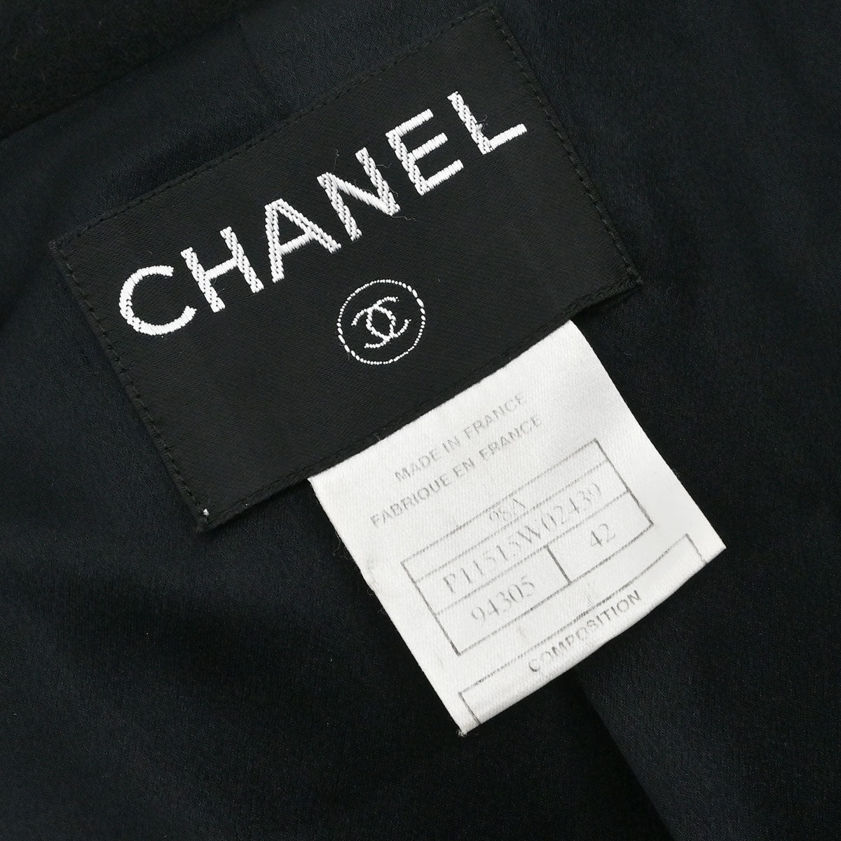 Chanel 1998 Long Coat Black #42