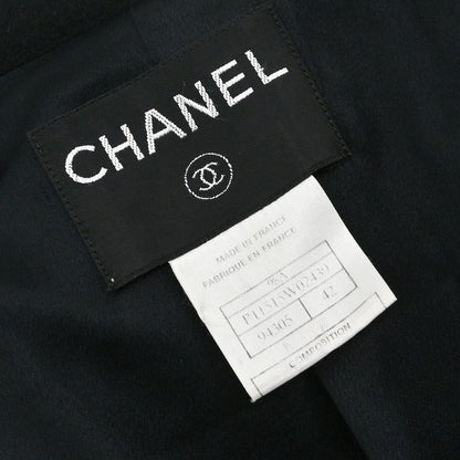 Chanel 1998 Long Coat Black #42