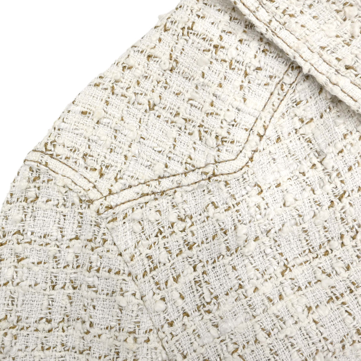 Chanel 2001 Tweed Jacket White #38