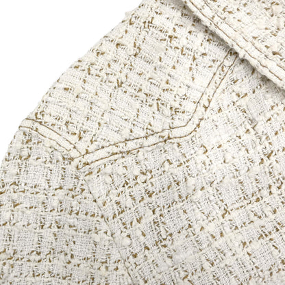 Chanel 2001 Tweed Jacket White #38