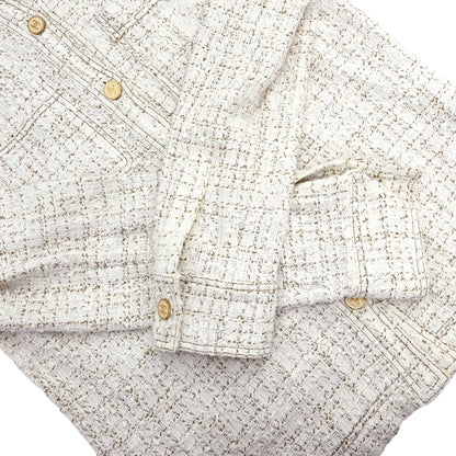 Chanel 2001 Tweed Jacket White #38