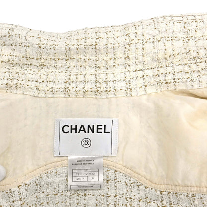 Chanel 2001 Tweed Jacket White #38