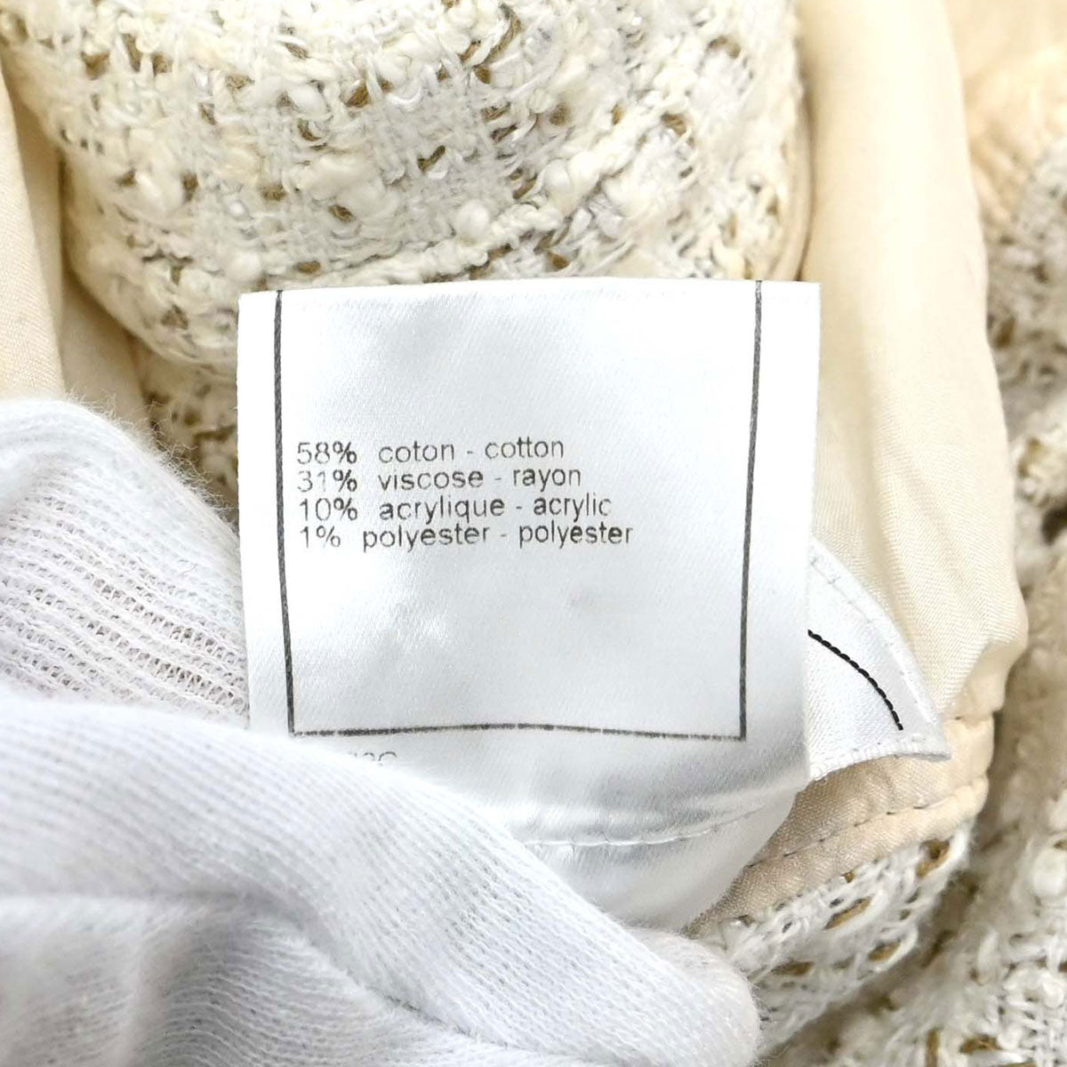 Chanel 2001 Tweed Jacket White #38