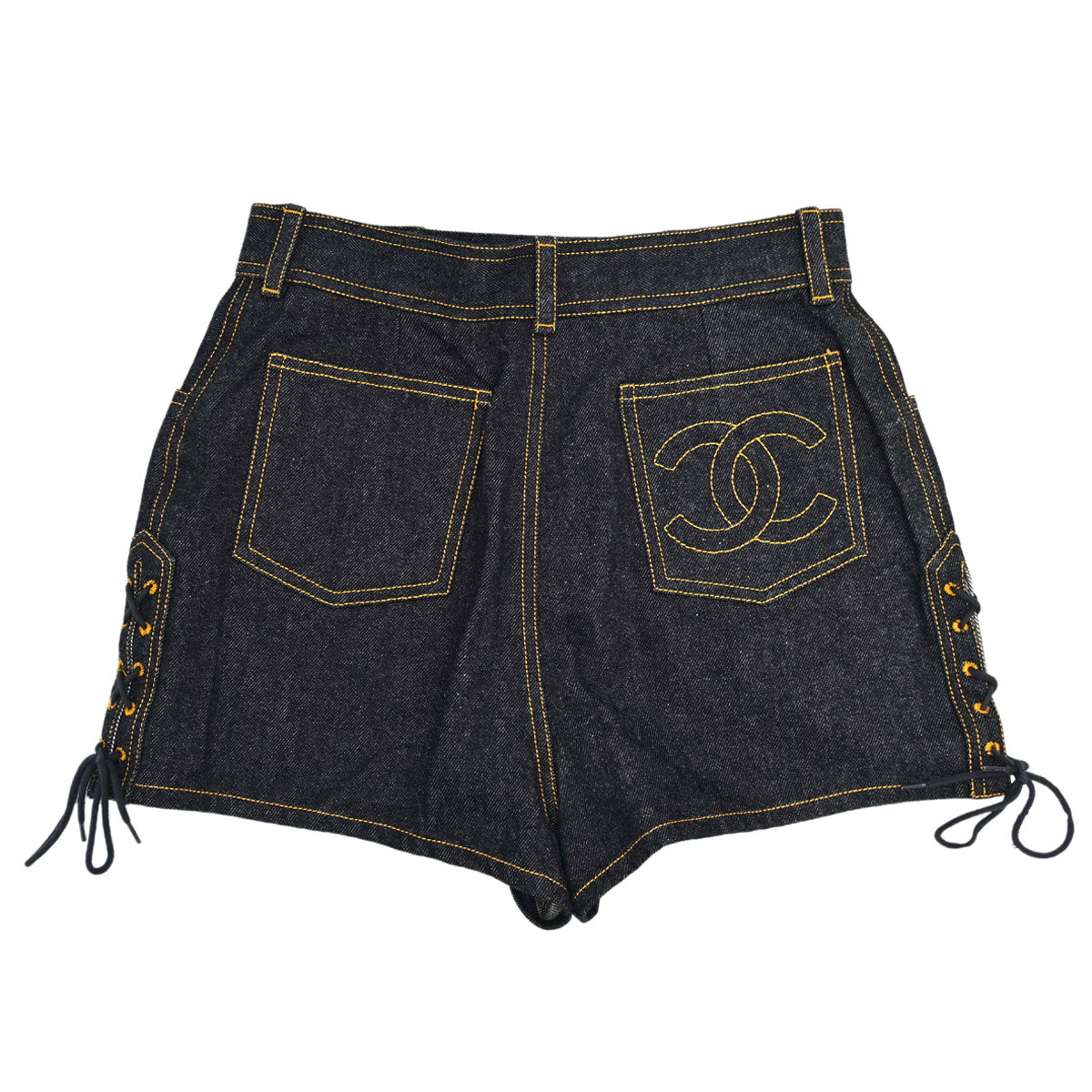 Chanel 1997 Short Pants Denim Navy #38