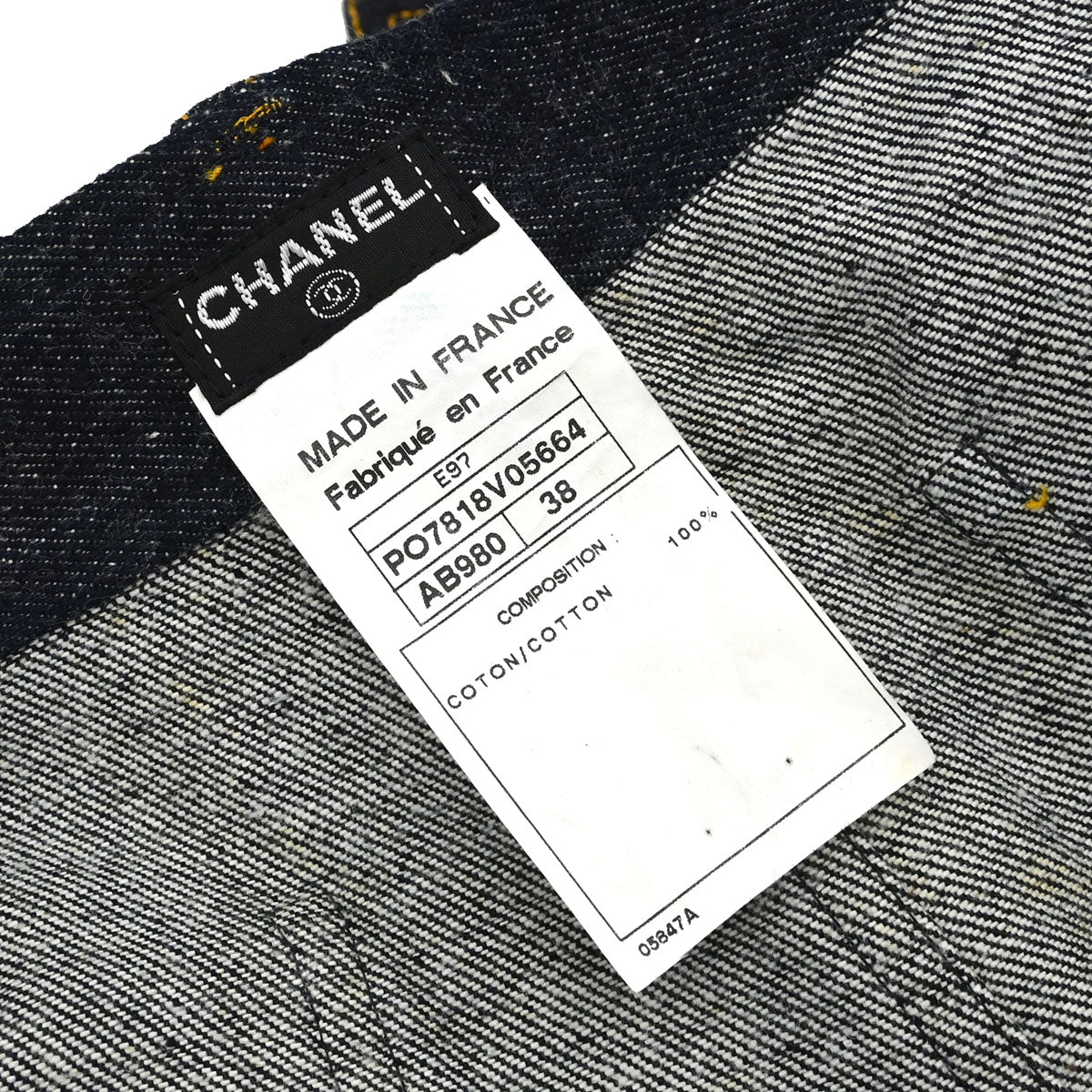 Chanel 1997 Short Pants Denim Navy #38