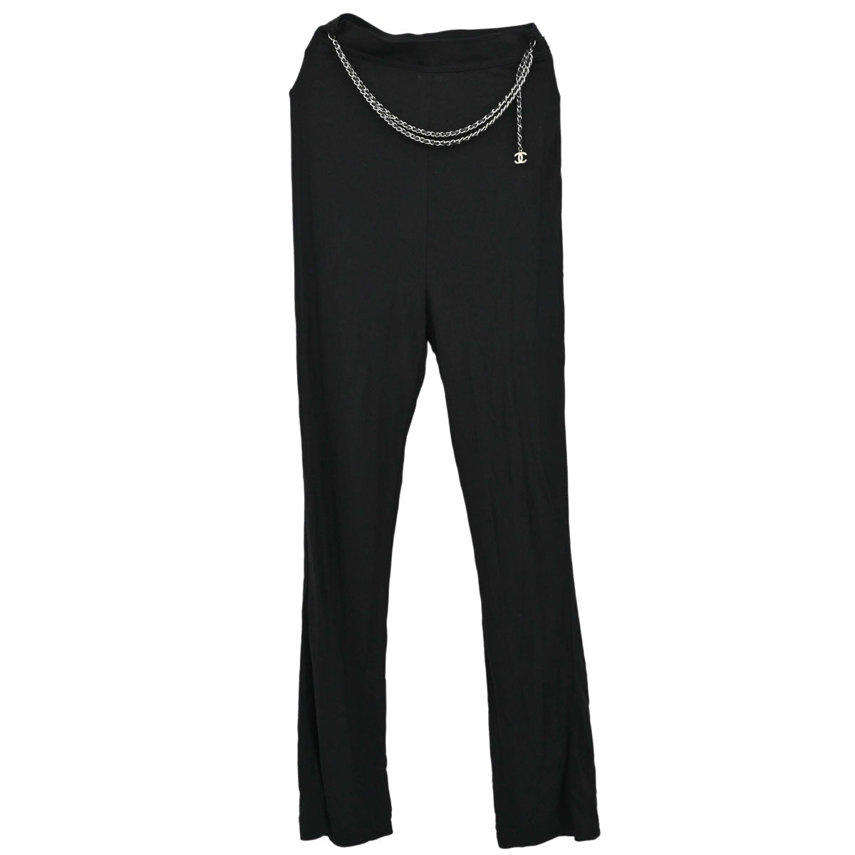 Chanel 1997 Long Pants Chain Black #38