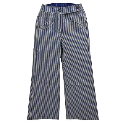 Chanel 2008 Long Pants Striped Navy #34