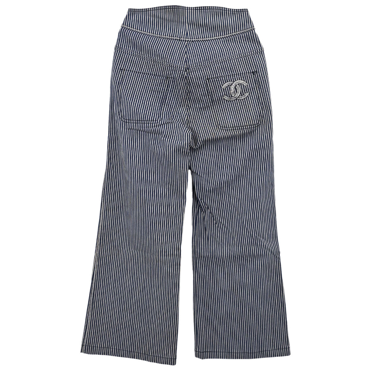 Chanel 2008 Long Pants Striped Navy #34