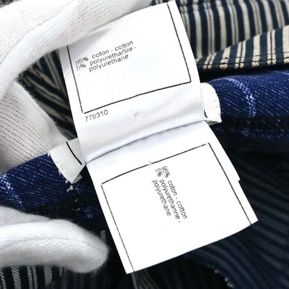 Chanel 2008 Long Pants Striped Navy #34