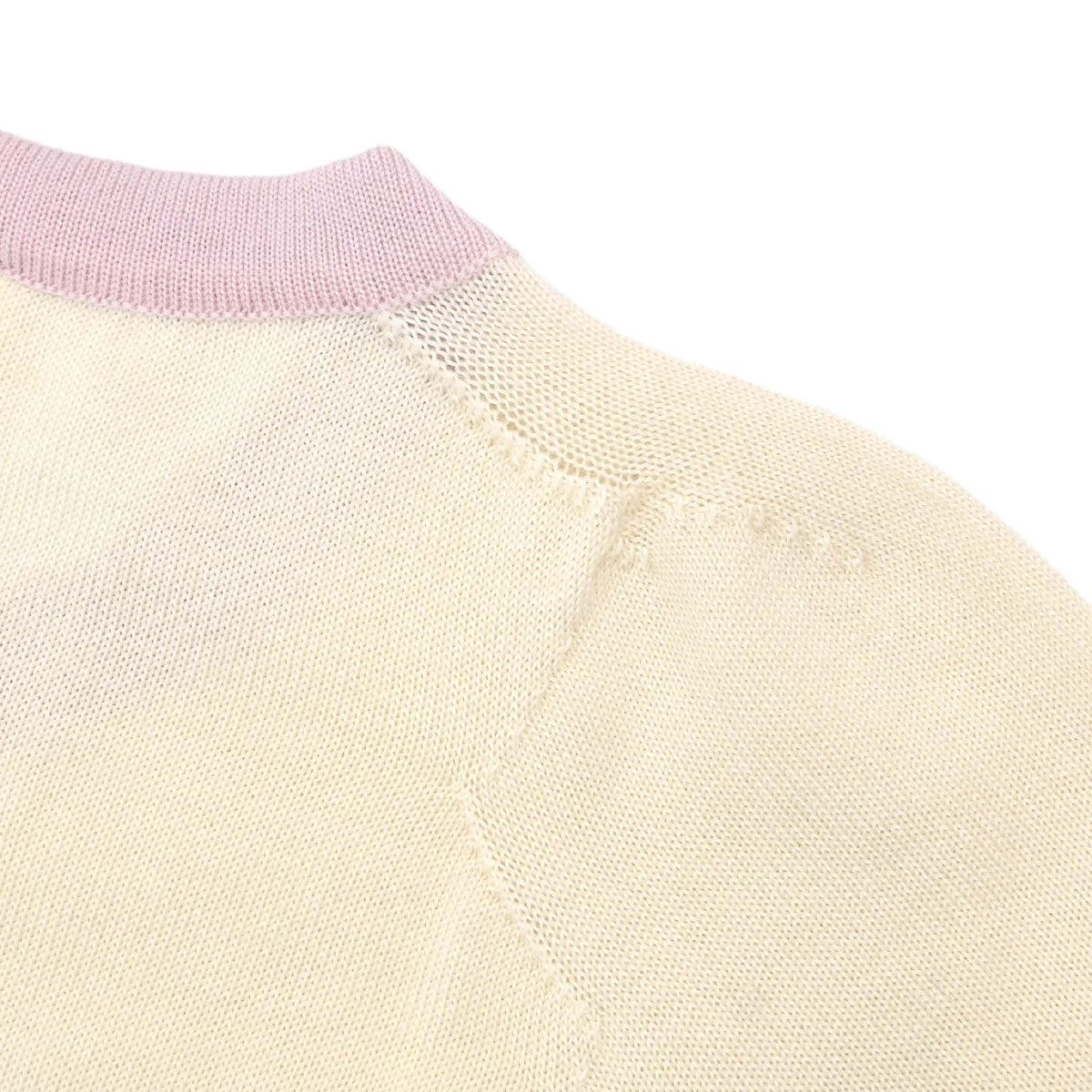 Chanel 2004 Short Sleeve Knit Top Ivory #38