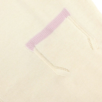Chanel 2004 Short Sleeve Knit Top Ivory #38