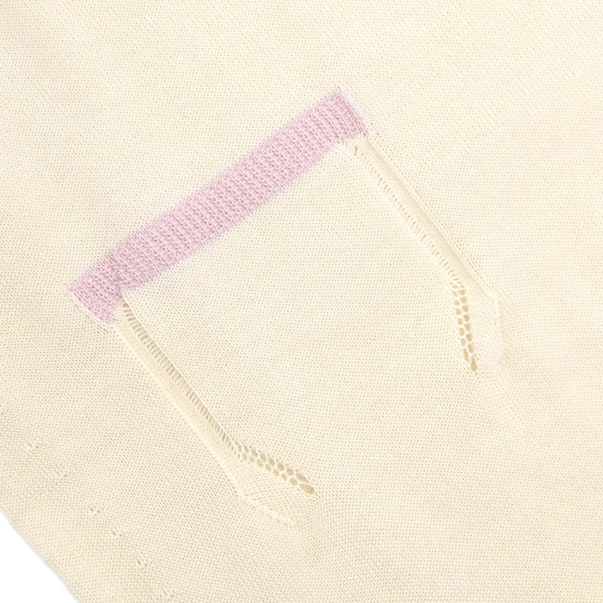 Chanel 2004 Short Sleeve Knit Top Ivory #38