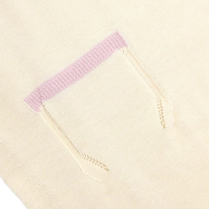 Chanel 2004 Short Sleeve Knit Top Ivory #38