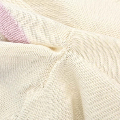 Chanel 2004 Short Sleeve Knit Top Ivory #38