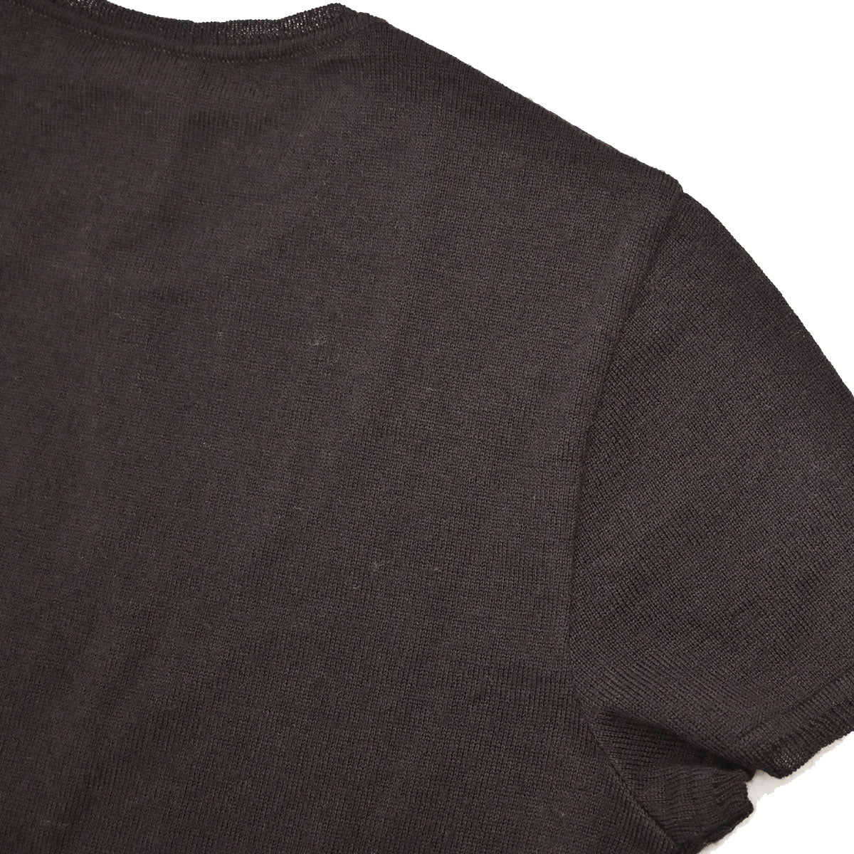 Chanel 2001 Short Sleeve Sweater Knit Top Black #38