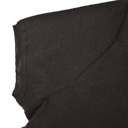 Chanel 2001 Short Sleeve Sweater Knit Top Black #38