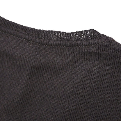 Chanel 2001 Short Sleeve Sweater Knit Top Black #38