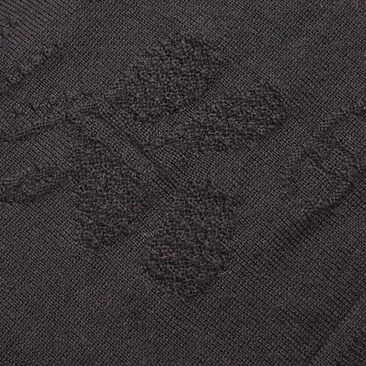 Chanel 2001 Short Sleeve Sweater Knit Top Black #38
