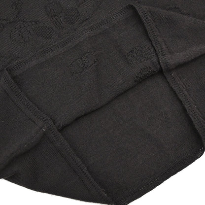 Chanel 2001 Short Sleeve Sweater Knit Top Black #38