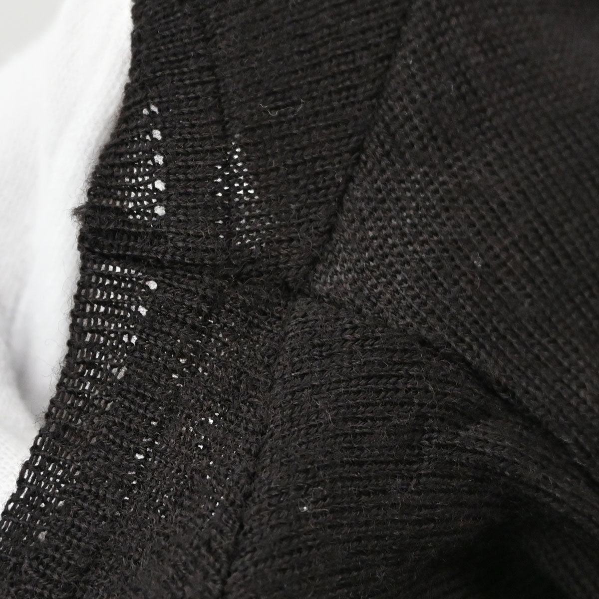 Chanel 2001 Short Sleeve Sweater Knit Top Black #38