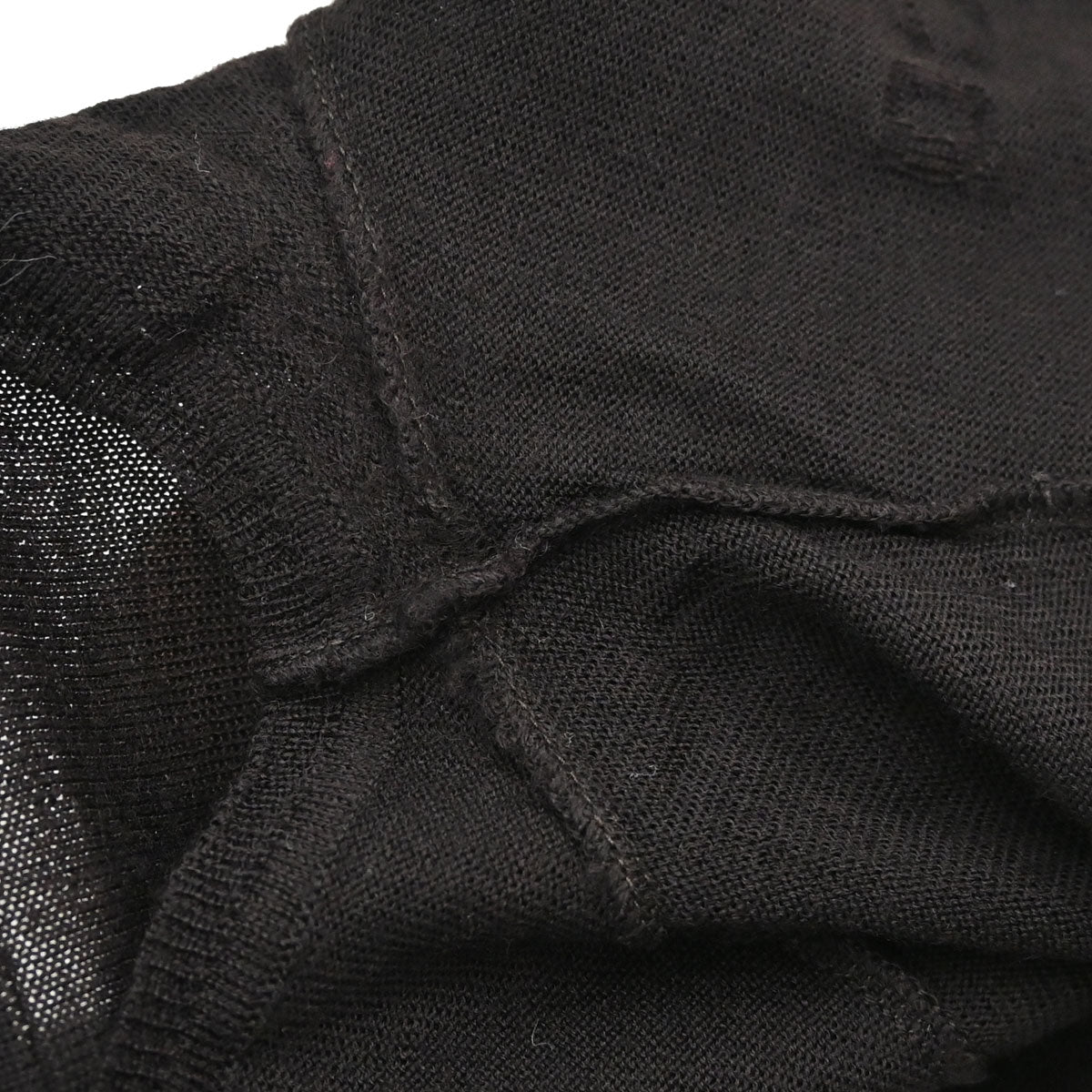 Chanel 2001 Short Sleeve Sweater Knit Top Black #38