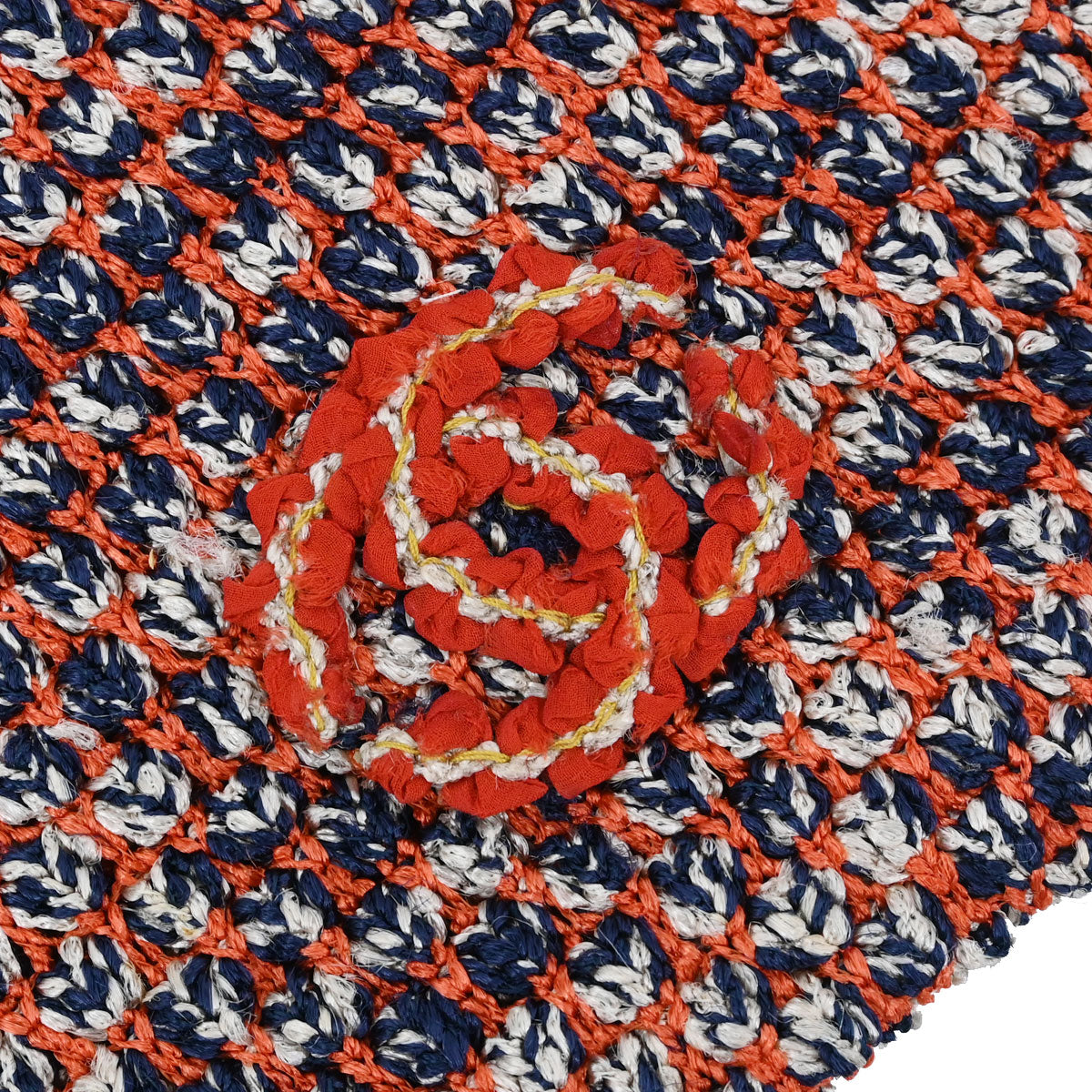 Chanel 2011 Tweed Tank Top Orange Navy #34