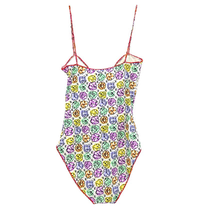Chanel 2000 Swimwear Swimsuit Floral White #38