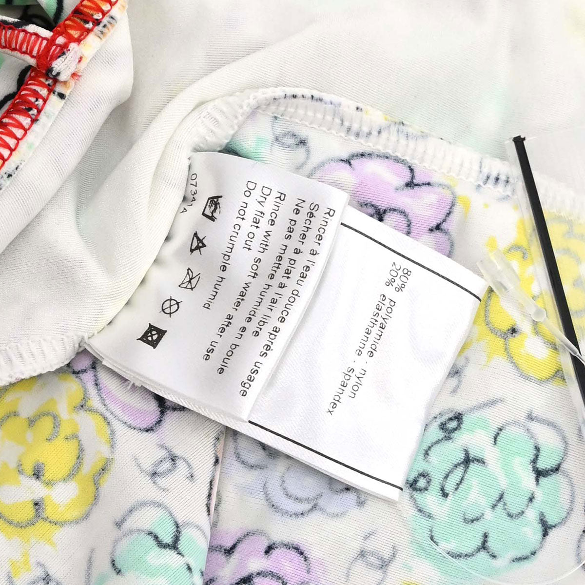 Chanel 2000 Swimwear Swimsuit Floral White #38